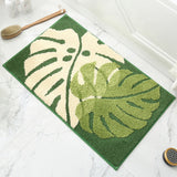 Darrahopens Home & Garden > Bathroom Accessories > Bath Mats & Rugs Leaves Fall in Autumn - Green Jacquard Bathroom Mat - Super Absorbent Non-Slip Rug (40x60cm), Toilet Floor Mat for Bathroom/Bedroom/Entryway