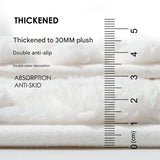 Darrahopens Home & Garden > Bathroom Accessories > Bath Mats & Rugs Luxury Plush Memory Foam Bath Mat with Foot Drying Panel - Super Absorbent & Non-Slip Bathroom Rug(Checkered gray)