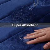 Darrahopens Home & Garden > Bathroom Accessories > Bath Mats & Rugs Memory Foam Bath Mat Non-Slip Backing Soft Water Absorbent Bath Mat For Toilet Bathroom, Memory Foam, Navy Blue, 50 X