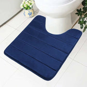 Darrahopens Home & Garden > Bathroom Accessories > Bath Mats & Rugs Memory Foam Bath Mat Non-Slip Backing Soft Water Absorbent Bath Mat For Toilet Bathroom, Memory Foam, Navy Blue, 50 X
