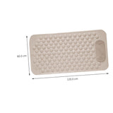Darrahopens Home & Garden > Bathroom Accessories > Bath Mats & Rugs Non-Slip Bath Mat with Foot Scrubber – 120 x 80 cm, Anti-Skid Suction Cups & Drain Holes, Waterproof Shower Floor Pad with Exfoliating Brush(Grey)