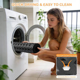 Darrahopens Home & Garden > Bathroom Accessories > Bath Mats & Rugs Non-Slip Bathtub Mat with Drain Holes and Strong Suction Cups, Machine-Washable Shower Mat for Inside Tubs, Black, 87.6 x 39 cm In Australia - Darrahopens