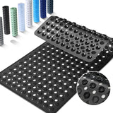 Darrahopens Home & Garden > Bathroom Accessories > Bath Mats & Rugs Non-Slip Bathtub Mat with Drain Holes and Strong Suction Cups, Machine-Washable Shower Mat for Inside Tubs, Black, 87.6 x 39 cm In Australia - Darrahopens