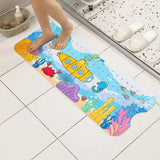 Darrahopens Home & Garden > Bathroom Accessories > Bath Mats & Rugs Non-Slip PVC Bath & Shower Mat with Suction Cups and Drainage Holes - Cartoon Ocean Theme(Submarine)