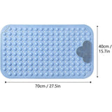 Darrahopens Home & Garden > Bathroom Accessories > Bath Mats & Rugs Non-Slip Shower Mat 70 X 40Cm Massage Bath Mat, Bath Mat With Drainage Holes And Suction Cups - Blue
