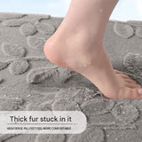 Darrahopens Home & Garden > Bathroom Accessories > Bath Mats & Rugs Plush Embossed Leaf Bath Mat - Ultra Soft, Absorbent & Non-Slip Bathroom Rug(Dark gray 50*80㎝)