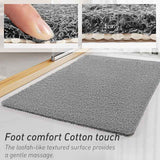 Darrahopens Home & Garden > Bathroom Accessories > Bath Mats & Rugs Quick-Dry Non-Slip Bathroom Mat 40 x 60 cm, Soft Loofah-Style Shower Rug, Gray