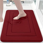 Darrahopens Home & Garden > Bathroom Accessories > Bath Mats & Rugs RED Geometric Pattern, Soft Lightweight Skin-Friendly, Bathroom Accessory, Toilet Anti-Slip Mat, Bathroom Mat, Machine Washable, Suitable for Shower Room, Bathroom Doorway, Bedroom Room Decoration, Modern Bath Mat, Durable Bathroom Floor Mat
