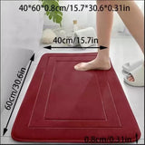 Darrahopens Home & Garden > Bathroom Accessories > Bath Mats & Rugs RED Geometric Pattern, Soft Lightweight Skin-Friendly, Bathroom Accessory, Toilet Anti-Slip Mat, Bathroom Mat, Machine Washable, Suitable for Shower Room, Bathroom Doorway, Bedroom Room Decoration, Modern Bath Mat, Durable Bathroom Floor Mat