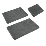 Darrahopens Home & Garden > Bathroom Accessories > Bath Mats & Rugs Sleim Set of 3 Bath Mat Set Charcoal (Also Known as Smoke)