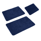 Darrahopens Home & Garden > Bathroom Accessories > Bath Mats & Rugs Sleim Set of 3 Bath Mat Set Navy (Also Known as State Blue)