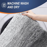 Darrahopens Home & Garden > Bathroom Accessories > Bath Mats & Rugs Soft Absorbent Bathroom Rug, Non-Slip Washable Plush Bath Mat for Shower, Sink and Bathroom Floor, Light Grey and White, 61 x 43 cm In Australia - Darrahopens