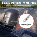 Darrahopens Home & Garden > Bathroom Accessories > Bath Mats & Rugs VEVOR Boat Steering Cable, 17 Feet Outboard Marine Rotary Steering Cable, 1/2 Ton High Tensile Strength, Steel Steering Wheel Cable Compatible with Most Single-Station Outboard Steering Systems