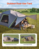 Darrahopens Home & Garden > Bathroom Accessories > Bath Mats & Rugs VEVOR SUV Tent for Camping, 10FT L x 10FT W, Waterproof PU2000mm Spacious Double Layer Design for 5-8 Person, SUV Camping Tent with Shade Awning and Mesh Windows, Includes Rainfly and Storage Bag