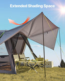 Darrahopens Home & Garden > Bathroom Accessories > Bath Mats & Rugs VEVOR SUV Tent for Camping, 10FT L x 10FT W, Waterproof PU2000mm Spacious Double Layer Design for 5-8 Person, SUV Camping Tent with Shade Awning and Mesh Windows, Includes Rainfly and Storage Bag