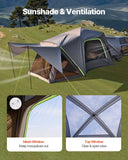 Darrahopens Home & Garden > Bathroom Accessories > Bath Mats & Rugs VEVOR SUV Tent for Camping, 10FT L x 10FT W, Waterproof PU2000mm Spacious Double Layer Design for 5-8 Person, SUV Camping Tent with Shade Awning and Mesh Windows, Includes Rainfly and Storage Bag