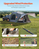Darrahopens Home & Garden > Bathroom Accessories > Bath Mats & Rugs VEVOR SUV Tent for Camping, 10FT L x 10FT W, Waterproof PU2000mm Spacious Double Layer Design for 5-8 Person, SUV Camping Tent with Shade Awning and Mesh Windows, Includes Rainfly and Storage Bag