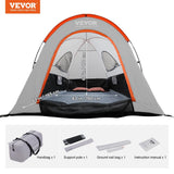 Darrahopens Home & Garden > Bathroom Accessories > Bath Mats & Rugs VEVOR Truck Bed Tent, 5.5'-6' Pickup Truck Tent with Rain Layer and Carry Bag, Waterproof PU2000mm Double Layer Truck Tent for Camping, Accommodate 2-3 Person, for Camping Traveling Outdoor Activities