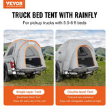 Darrahopens Home & Garden > Bathroom Accessories > Bath Mats & Rugs VEVOR Truck Bed Tent, 5.5'-6' Pickup Truck Tent with Rain Layer and Carry Bag, Waterproof PU2000mm Double Layer Truck Tent for Camping, Accommodate 2-3 Person, for Camping Traveling Outdoor Activities