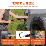 Darrahopens Home & Garden > Bathroom Accessories > Bath Mats & Rugs VEVOR Truck Bed Tent, 5.5'-6' Pickup Truck Tent with Rain Layer and Carry Bag, Waterproof PU2000mm Double Layer Truck Tent for Camping, Accommodate 2-3 Person, for Camping Traveling Outdoor Activities