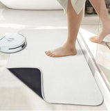 Darrahopens Home & Garden > Bathroom Accessories > Bath Mats & Rugs White Super Absorbent Diatomite Quick Dry Bath Mat 60x120cm - Non-Slip Rubber Backing for Australian Bathroom & Entryway