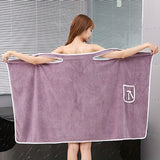 Darrahopens Home & Garden > Bathroom Accessories > Bath Towels & Robes 1-Piece Bath Towel with Pocket, Wearable Bath Towel, Bathroom Shower Supply, Can be Used as Robe, Nightgown, Sexy Strap Dress, Blanket, Indoor/Outdoor Fitness Sauna Shawl, Easy to Carry, Machine Washable（PINK）