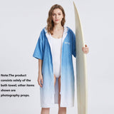 Darrahopens Home & Garden > Bathroom Accessories > Bath Towels & Robes 2 pack Quick Dry Microfiber Surf Poncho Towel（Style 1）-  Hooded Changing Robe with Zipper - Lightweight Beach Wrap for Swimming Travel In Australia - Darrahopens
