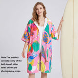 Darrahopens Home & Garden > Bathroom Accessories > Bath Towels & Robes 2 pack Quick Dry Microfiber Surf Poncho Towel（Style 2）-  Hooded Changing Robe with Zipper - Lightweight Beach Wrap for Swimming Travel In Australia - Darrahopens