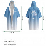 Darrahopens Home & Garden > Bathroom Accessories > Bath Towels & Robes 2 pack Quick Dry Microfiber Surf Poncho Towel（Style 2）-  Hooded Changing Robe with Zipper - Lightweight Beach Wrap for Swimming Travel In Australia - Darrahopens