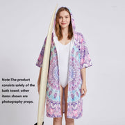 Darrahopens Home & Garden > Bathroom Accessories > Bath Towels & Robes 2 pack Quick Dry Microfiber Surf Poncho Towel（Style 4）-  Hooded Changing Robe with Zipper - Lightweight Beach Wrap for Swimming Travel In Australia - Darrahopens