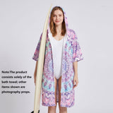 Darrahopens Home & Garden > Bathroom Accessories > Bath Towels & Robes 2 pack Quick Dry Microfiber Surf Poncho Towel（Style 4）-  Hooded Changing Robe with Zipper - Lightweight Beach Wrap for Swimming Travel In Australia - Darrahopens