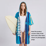 Darrahopens Home & Garden > Bathroom Accessories > Bath Towels & Robes 2 pack Quick Dry Microfiber Surf Poncho Towel（Style 5）-  Hooded Changing Robe with Zipper - Lightweight Beach Wrap for Swimming Travel In Australia - Darrahopens