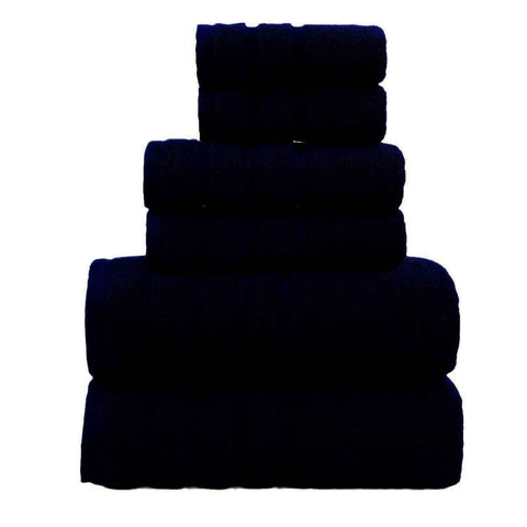 Darrahopens Home & Garden > Bathroom Accessories > Bath Towels & Robes 6-Piece Black Towel Set – Soft, Absorbent & Stylish Bathroom Linens