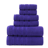 Darrahopens Home & Garden > Bathroom Accessories > Bath Towels & Robes 6-Piece Purple Towel Set for Bathroom, Soft & Absorbent Cotton Towels
