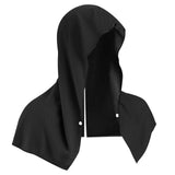 Darrahopens Home & Garden > Bathroom Accessories > Bath Towels & Robes Black Instant Cooling Hooded Towel U-Shaped Sun Protection Quick Dry Scarf with Carabiner Pouch for Local Outdoor Sports and Gym Workouts