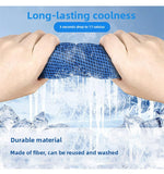 Darrahopens Home & Garden > Bathroom Accessories > Bath Towels & Robes Black Instant Cooling Hooded Towel U-Shaped Sun Protection Quick Dry Scarf with Carabiner Pouch for Local Outdoor Sports and Gym Workouts