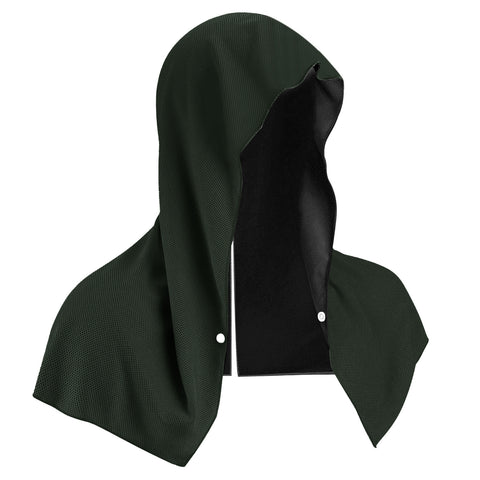 Darrahopens Home & Garden > Bathroom Accessories > Bath Towels & Robes Carbon black Instant Cooling Hooded Towel U-Shaped Sun Protection Quick Dry Scarf with Carabiner Pouch for Local Outdoor Sports and Gym Workouts