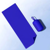 Darrahopens Home & Garden > Bathroom Accessories > Bath Towels & Robes Dark blue Cooling Towel with Silicone Case - Quick Dry Ice Towel for Sports, Gym, Running, Hiking, Breathable Microfiber Fabric with Instant Cooling Effect, Portable Lightweight Design