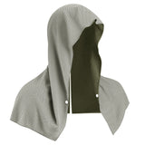 Darrahopens Home & Garden > Bathroom Accessories > Bath Towels & Robes Grey Instant Cooling Hooded Towel U-Shaped Sun Protection Quick Dry Scarf with Carabiner Pouch for Local Outdoor Sports and Gym Workouts