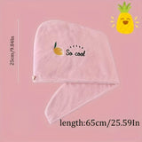 Darrahopens Home & Garden > Bathroom Accessories > Bath Towels & Robes Ladies' Soft Quick-Dry Shower Cap Towel - Delicate Embroidery, Essential for a Refreshing Bath（light blue）