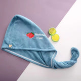 Darrahopens Home & Garden > Bathroom Accessories > Bath Towels & Robes Ladies' Soft Quick-Dry Shower Cap Towel - Delicate Embroidery, Essential for a Refreshing Bath（light blue）