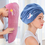 Darrahopens Home & Garden > Bathroom Accessories > Bath Towels & Robes Ladies' Soft Quick-Dry Shower Cap Towel - Delicate Embroidery, Essential for a Refreshing Bath（violet）