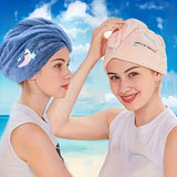 Darrahopens Home & Garden > Bathroom Accessories > Bath Towels & Robes Ladies' Soft Quick-Dry Shower Cap Towel - Delicate Embroidery, Essential for a Refreshing Bath（violet）