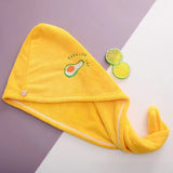 Darrahopens Home & Garden > Bathroom Accessories > Bath Towels & Robes Ladies' Soft Quick-Dry Shower Cap Towel - Delicate Embroidery, Essential for a Refreshing Bath（yellow）