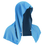Darrahopens Home & Garden > Bathroom Accessories > Bath Towels & Robes Light blue Instant Cooling Hooded Towel U-Shaped Sun Protection Quick Dry Scarf with Carabiner Pouch for Local Outdoor Sports and Gym Workouts