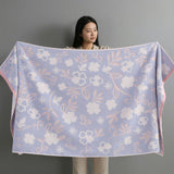 Darrahopens Home & Garden > Bathroom Accessories > Bath Towels & Robes Light Purple Balloon Deluxe Extra Large Pure Cotton Beach & Bath Towel | Highly Absorbent, Thick 70 x 140 cm | Fun Cartoon Design
