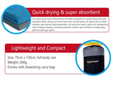 Darrahopens Home & Garden > Bathroom Accessories > Bath Towels & Robes MicroFibre Travel Towel Grey