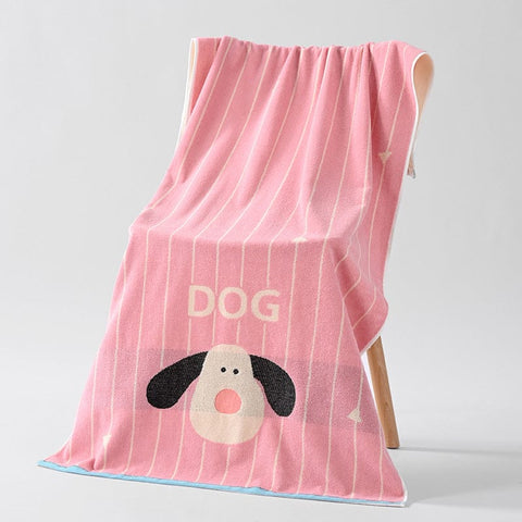 Darrahopens Home & Garden > Bathroom Accessories > Bath Towels & Robes Pink Balloon Deluxe Extra Large Pure Cotton Beach & Bath Towel | Highly Absorbent, Thick 70 x 140 cm | Fun Cartoon Design