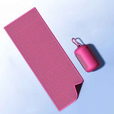 Darrahopens Home & Garden > Bathroom Accessories > Bath Towels & Robes Rose red Cooling Towel with Silicone Case - Quick Dry Ice Towel for Sports, Gym, Running, Hiking, Breathable Microfiber Fabric with Instant Cooling Effect, Portable Lightweight Design