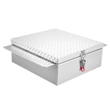 Darrahopens Home & Garden > Bathroom Accessories > Bath Towels & Robes VEVOR Truck Bed Tool Box, Heavy Duty Aluminum Tool Box with Diamond Plate, Storage Toolbox Chest Organizer Supports up to 100 kg, Ideal for Pickup, Truck Bed, RV, Trailer, 770 x 610 x 230 mm, Silver
